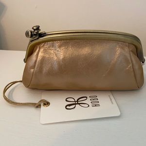 HOBO genuine leather change purse BLISS GOLD DUST